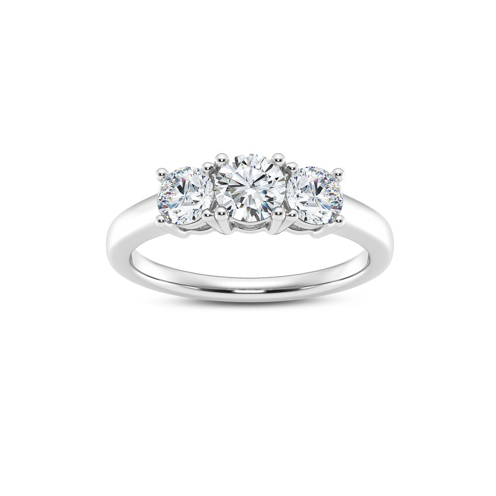 1.00ct Lab Grown Diamond Trilogy Ring Shop QSE