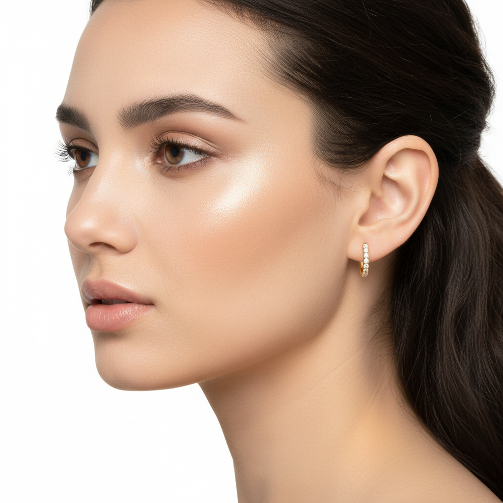 Aros con diamantes cultivados en laboratorio de 0,50 quilates