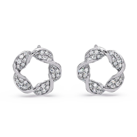 1 Carat Lab Grown Diamond Twisted Floral Earrings