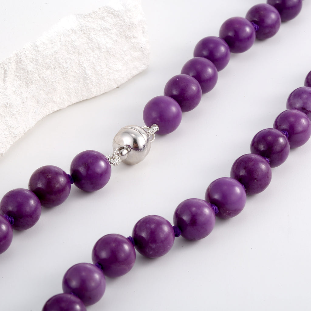 300ct Phosphosiderite 20'' Necklace with 10mm Round Beads