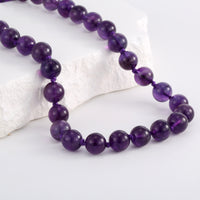 300ct Amethyst 20'' Necklace with 10mm Round Beads