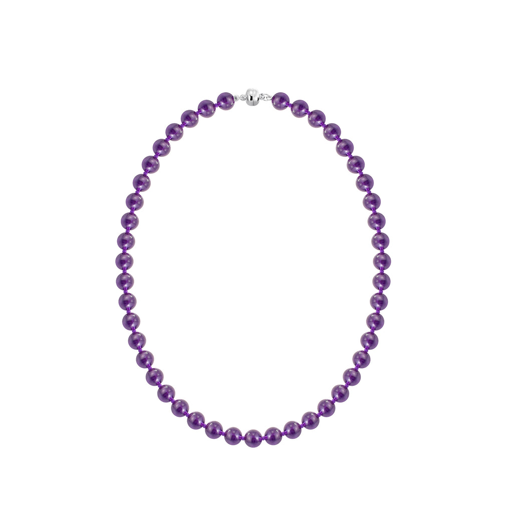 300ct Amethyst 20'' Necklace with 10mm Round Beads