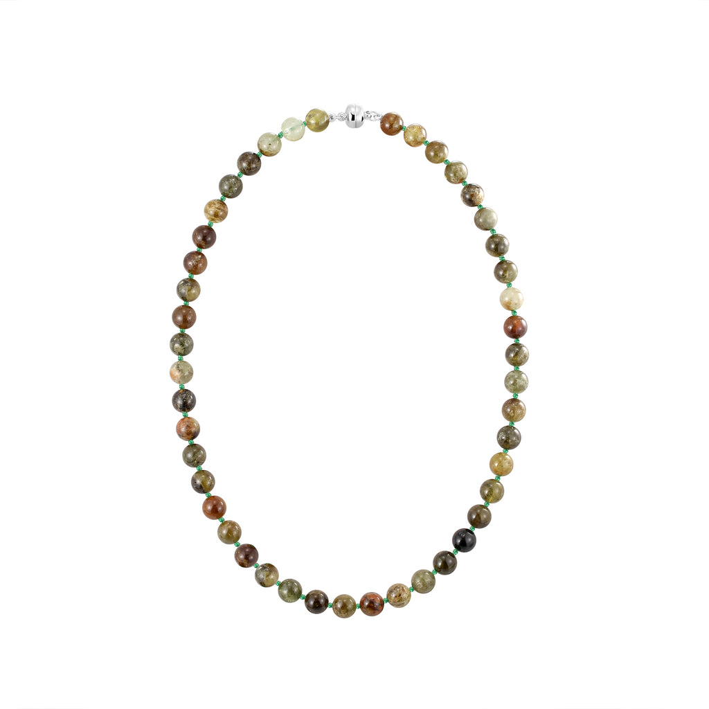 Tsavorite Garnet Necklace with Round Beads