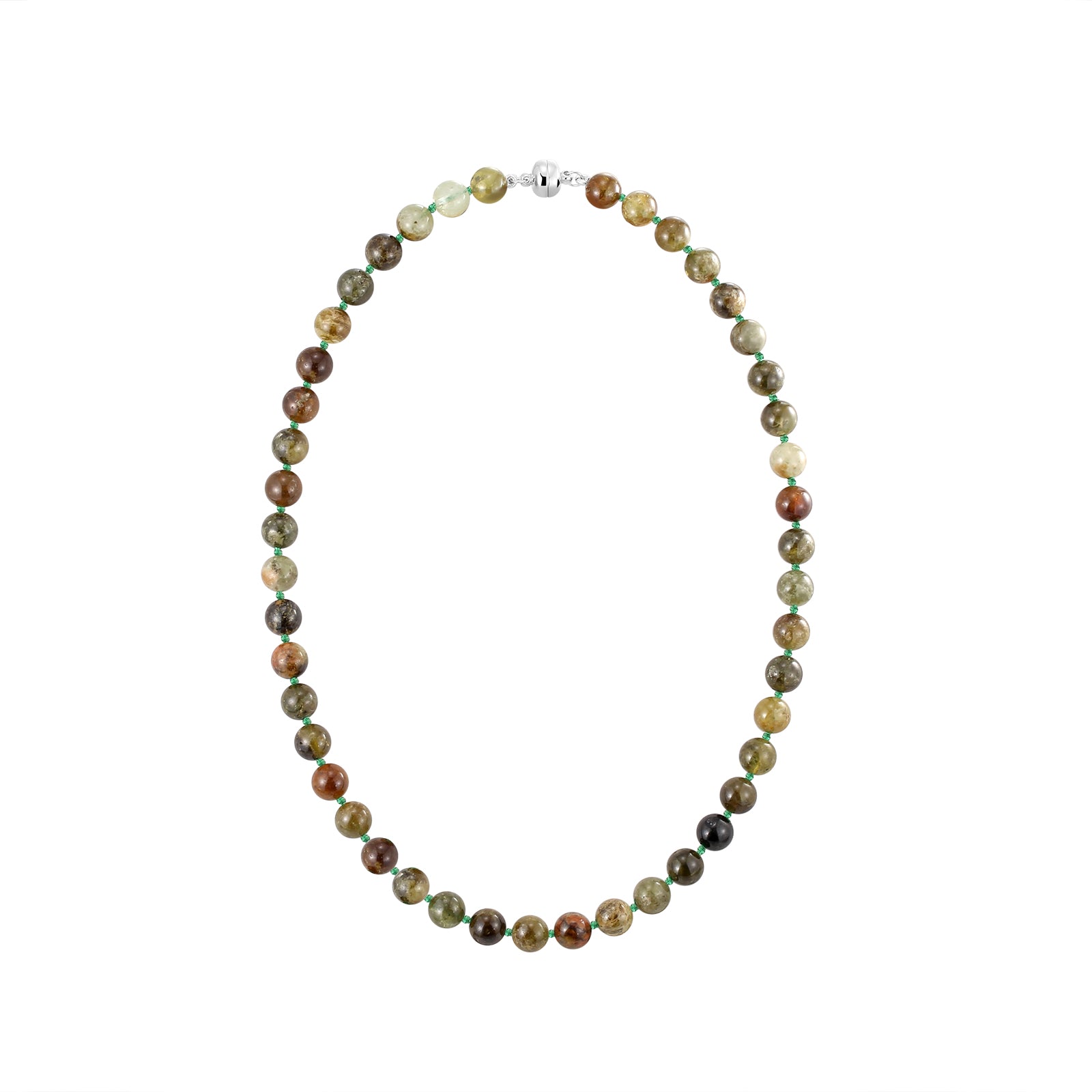 Tsavorite Garnet Necklace with Round Beads