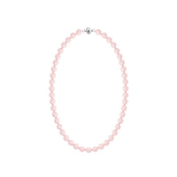Morganite Necklace with Round Beads
