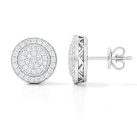 0.50 Carat Lab Grown Diamond Round Halo Earrings