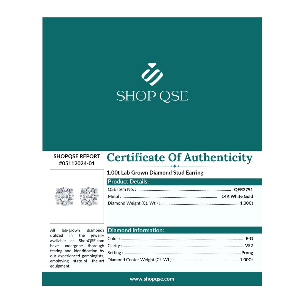 Mega Deal 1.00ct Lab Grown Diamond Earrings