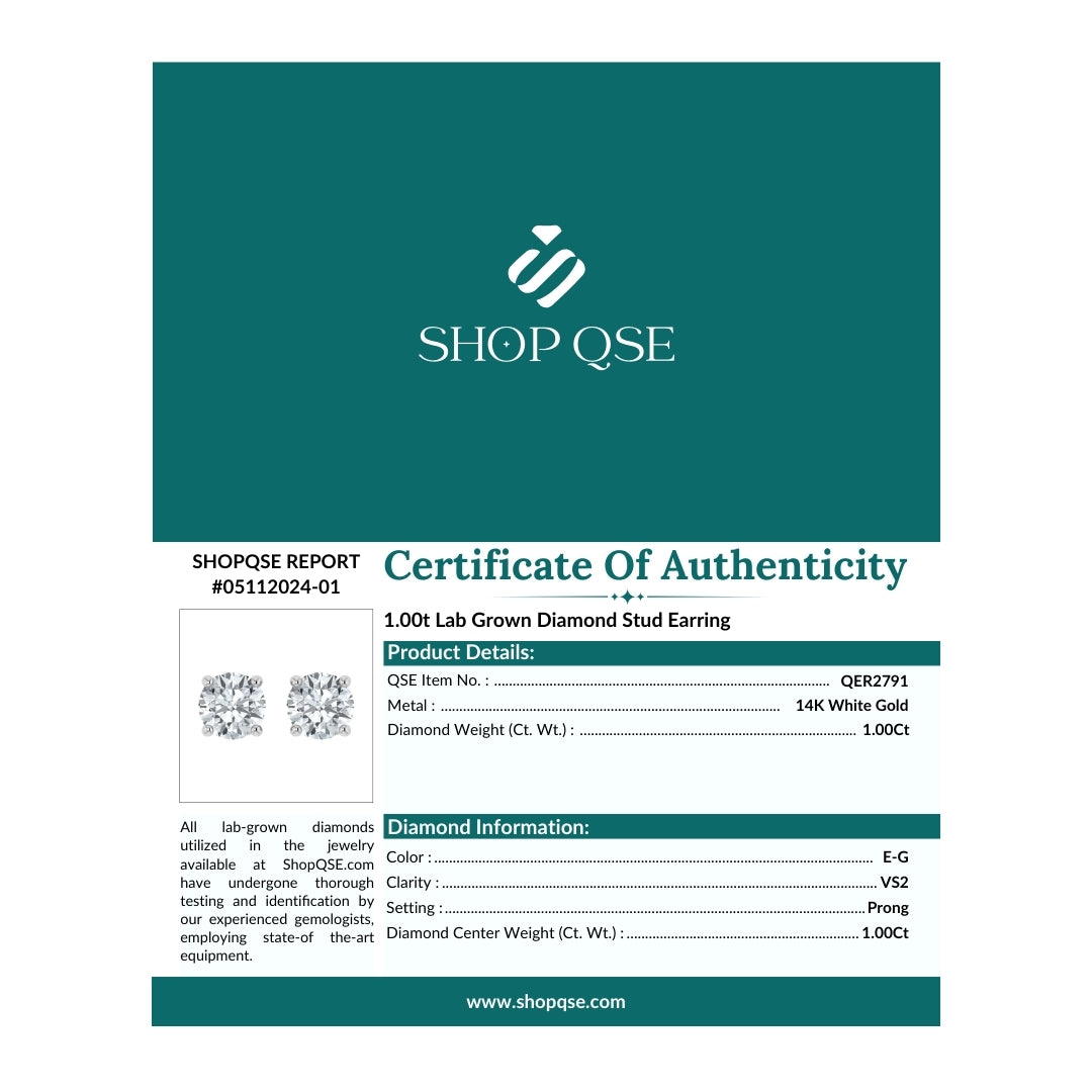 Mega Deal 1.00ct Lab Grown Diamond Earrings