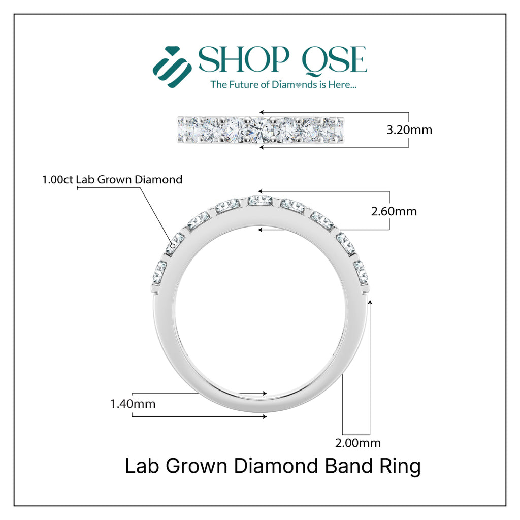 1.00ct  Lab Grown Diamond Band Ring