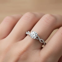 Anillo de diamantes infinitos cultivados en laboratorio de 1,25 ct 