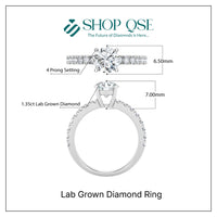 IGI 1.35ct Lab Grown Diamond Ring