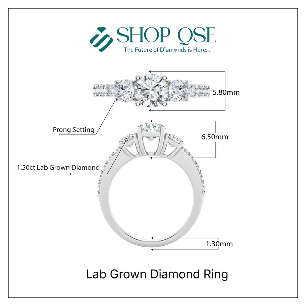 IGI 1.50ct Lab Grown Diamond Ring
