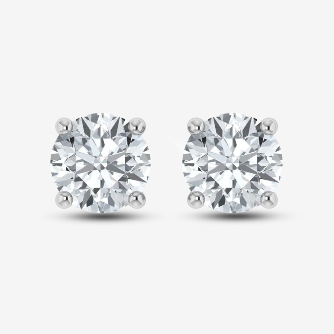 IGI Lab Grown Diamond Platinum Studs Earring (1ct-2ct)