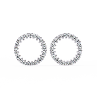 0.32ct Lab Grown Diamond Circle Earrings