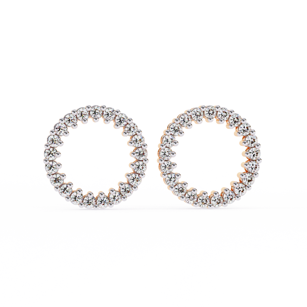 0.32ct Lab Grown Diamond Circle Earrings