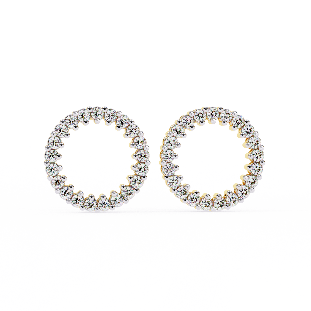 0.32ct Lab Grown Diamond Circle Earrings
