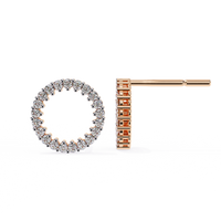 0.32ct Lab Grown Diamond Circle Earrings