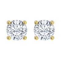 IGI Lab-Grown Diamond Round Stud Earrings (0.50ct - 10ct)