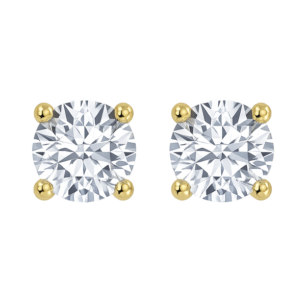IGI Lab-Grown Diamond Stud Earrings (0.50ct - 10ct) Push Back