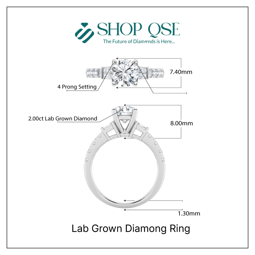 IGI 2.00ct Lab Grown Diamond Ring