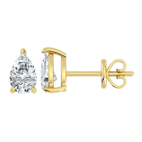 Lab Grown Diamond Pear Solitaire Earrings (1ct-2ct)