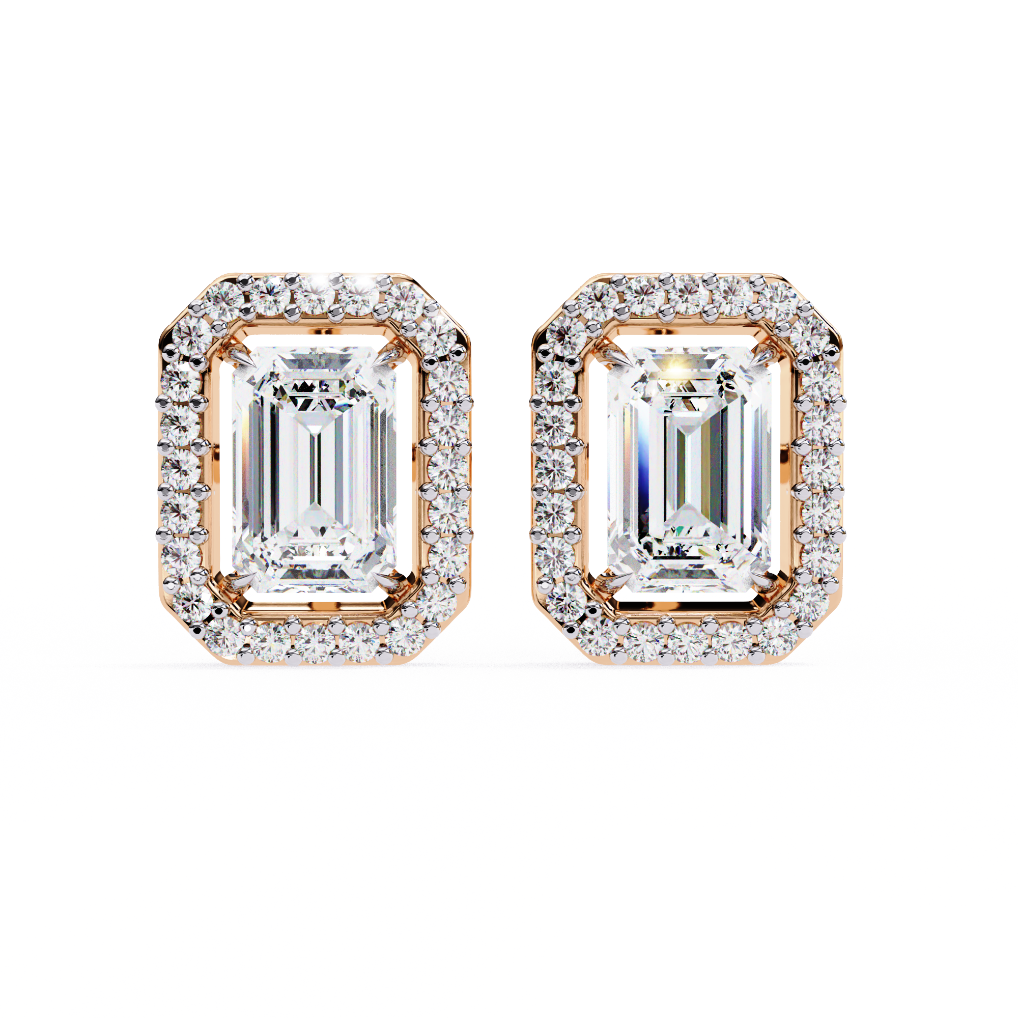 1.75ct Lab Grown Radiant Cut Diamond Studs