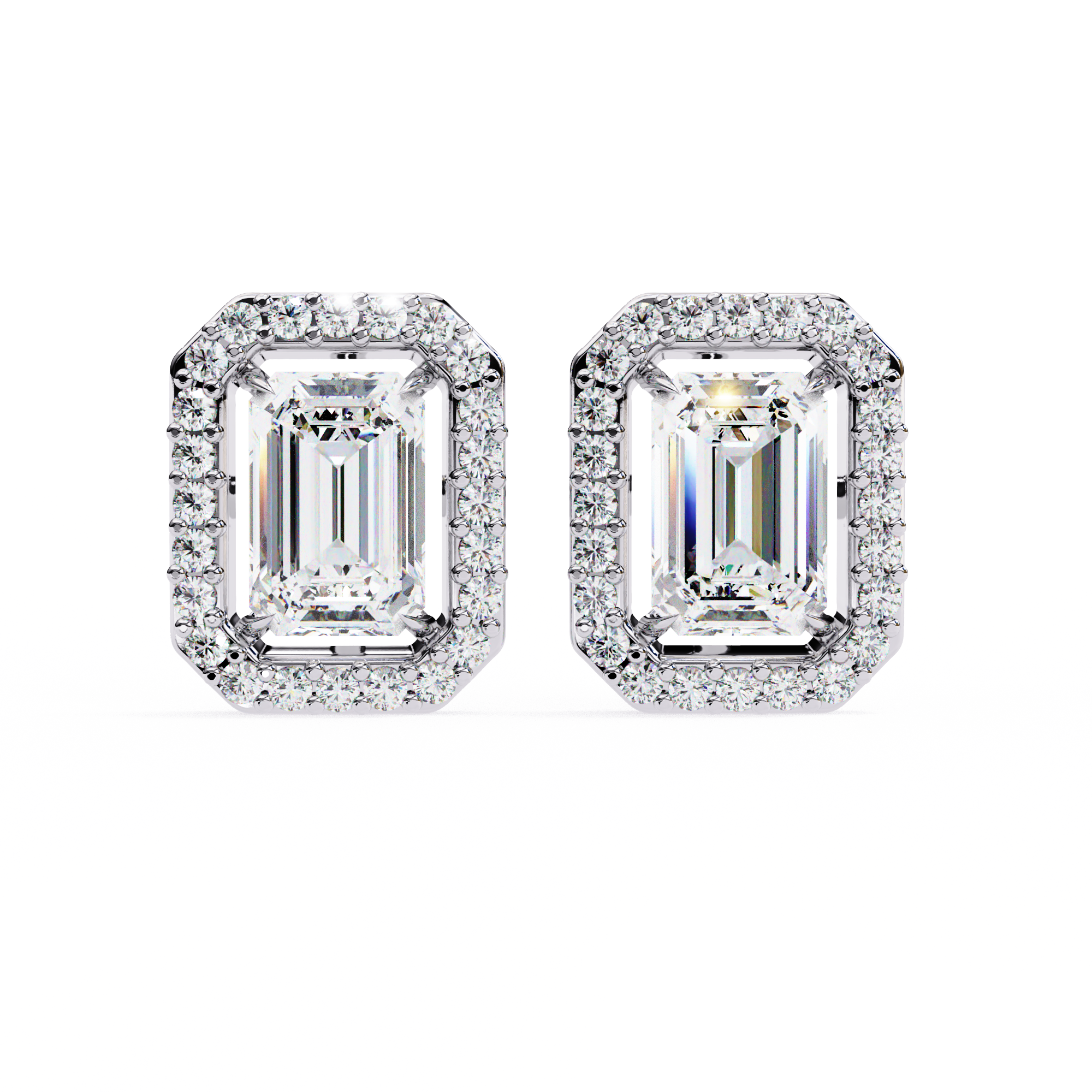 1.75ct Lab Grown Radiant Cut Diamond Studs