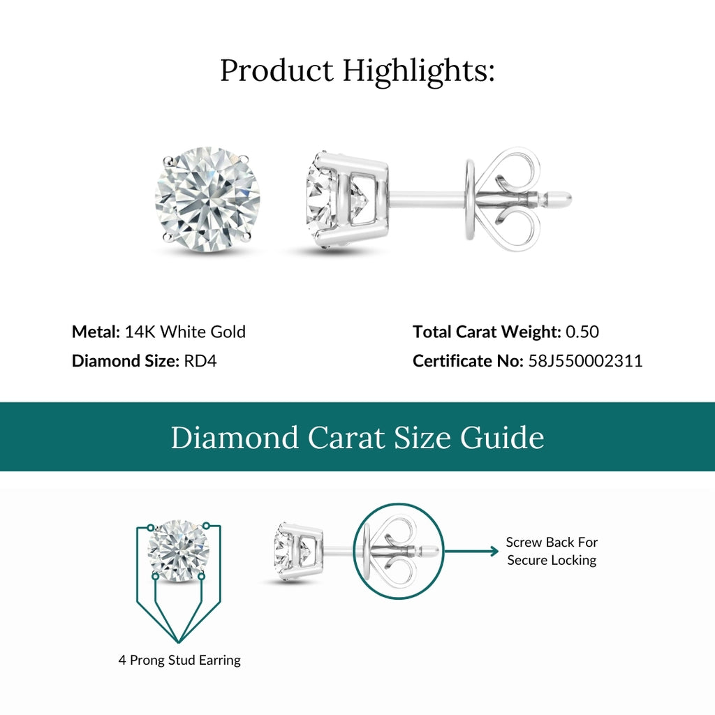 Lab Grown Diamond Stud Earring