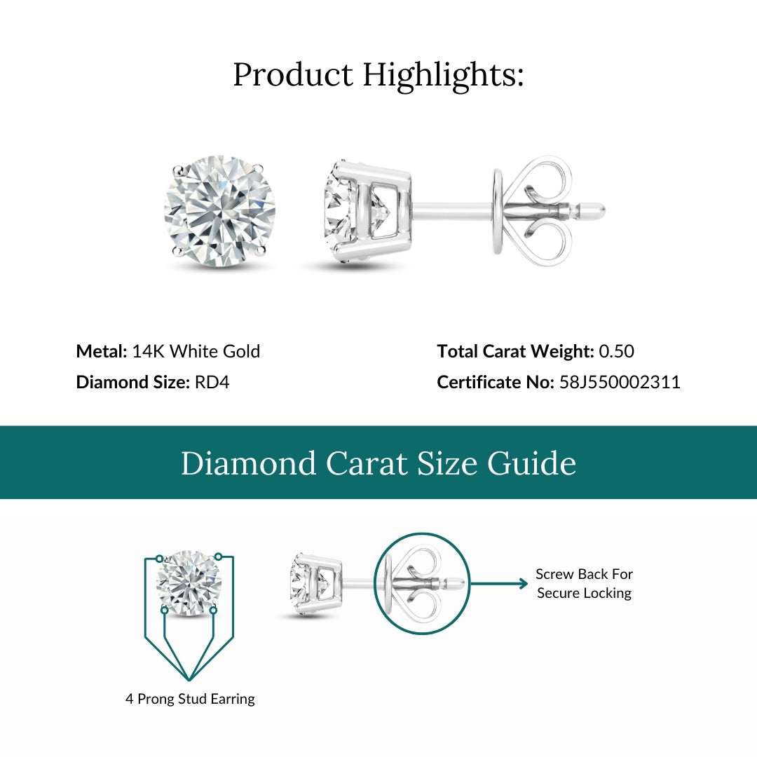 Lab Grown Diamond Stud Earring