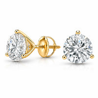 2 Carat Martini 3-Prong Lab Grown Diamond Stud Earrings