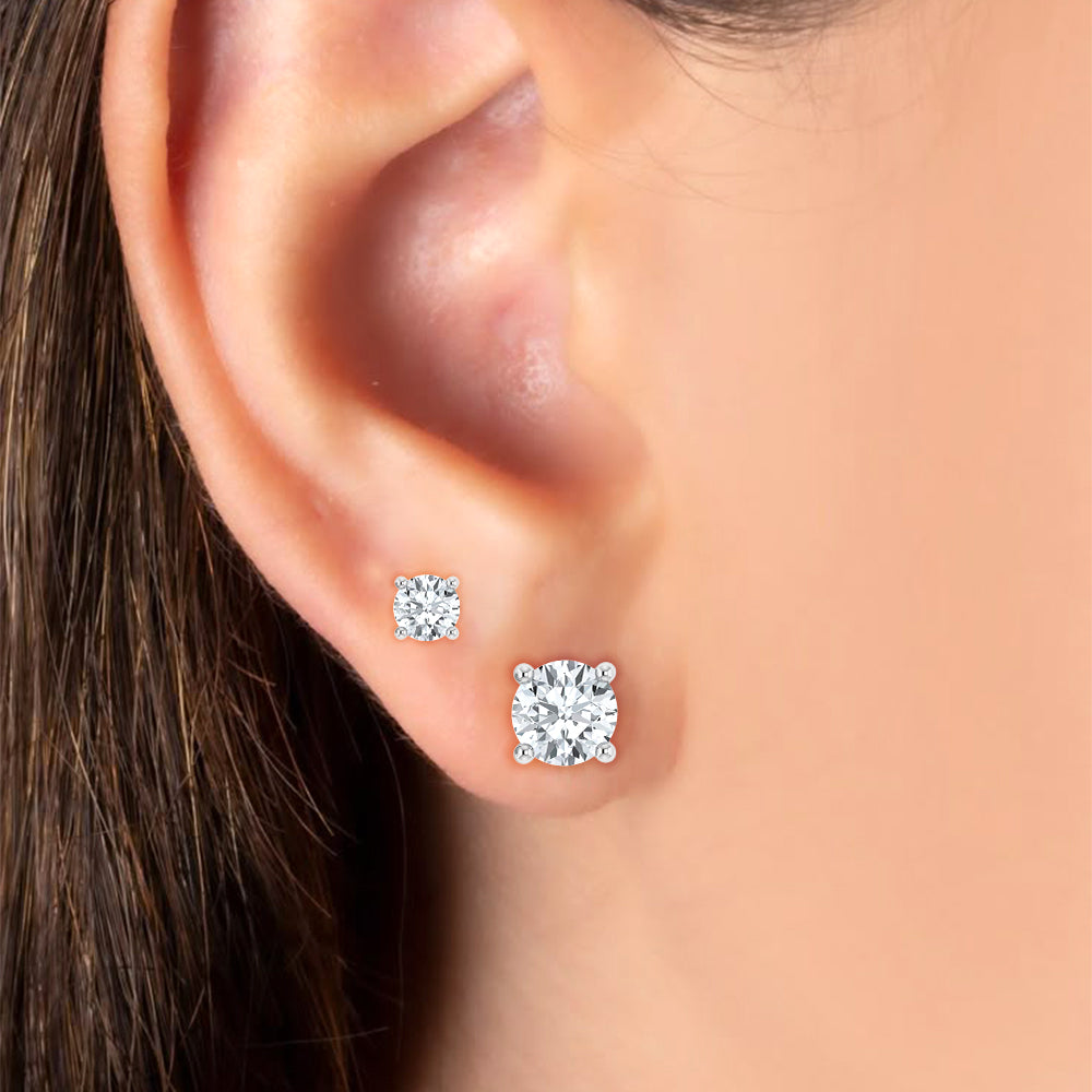 Lab Grown Diamond Stud Earring (Pack of 2 Pairs)