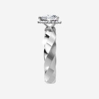 2CT Heart Spark Single Halo Lab Grown Diamond Ring