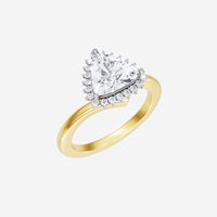 3CT Bypass Shank Diana Halo Lab Grown Diamond Ring