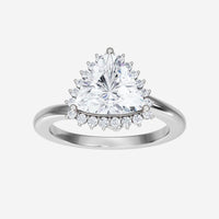 3CT Bypass Shank Diana Halo Lab Grown Diamond Ring