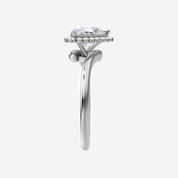 3CT Bypass Shank Diana Halo Lab Grown Diamond Ring