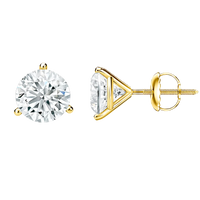 2 Carat Martini 3-Prong Lab Grown Diamond Stud Earrings
