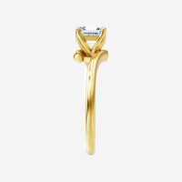 Asscher Vintage Flower Lab Grown Diamond Ring