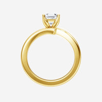 Asscher Vintage Flower Lab Grown Diamond Ring
