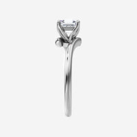 Asscher Vintage Flower Lab Grown Diamond Ring