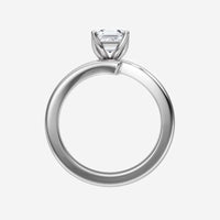 Asscher Vintage Flower Lab Grown Diamond Ring