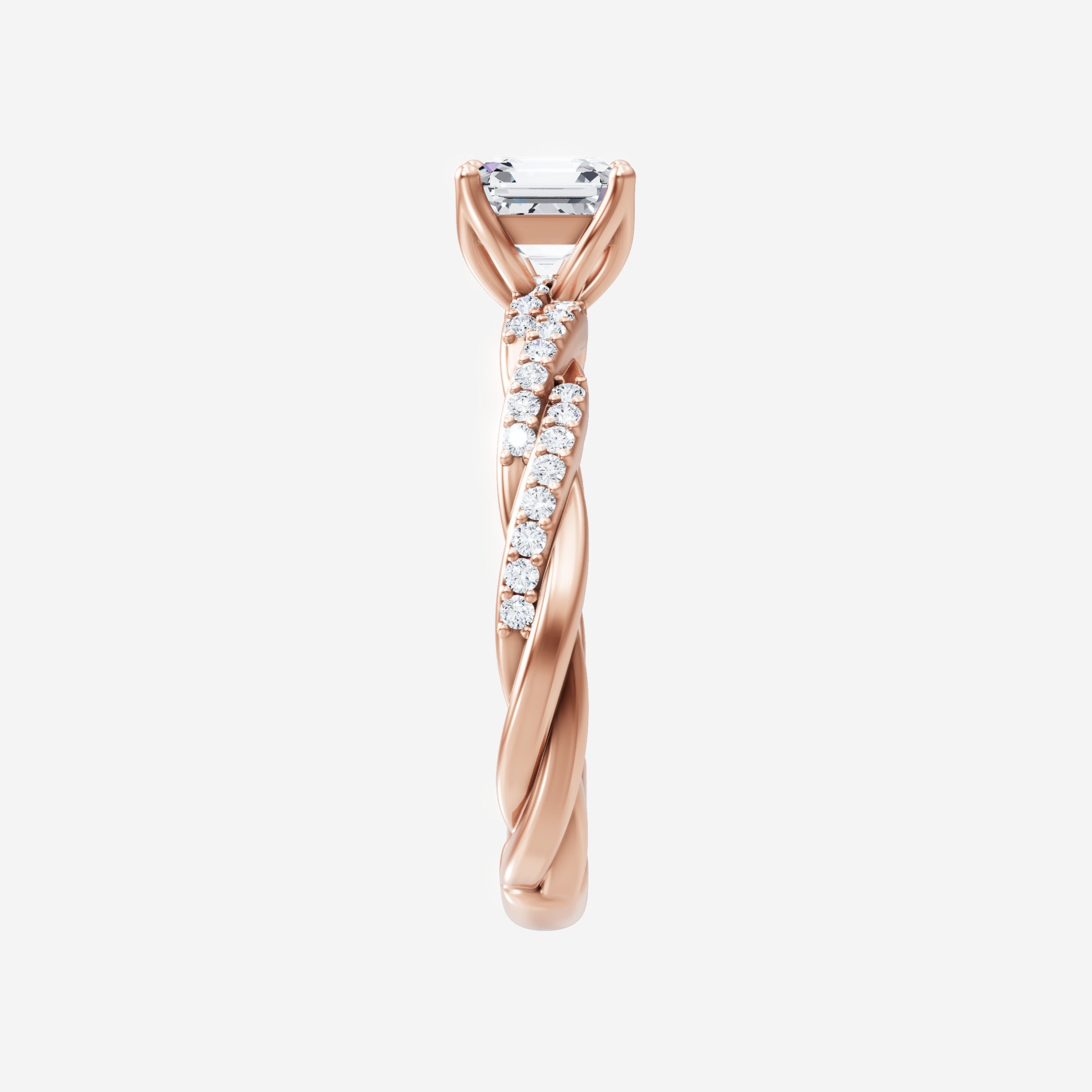 Anillo Asscher de doble halo