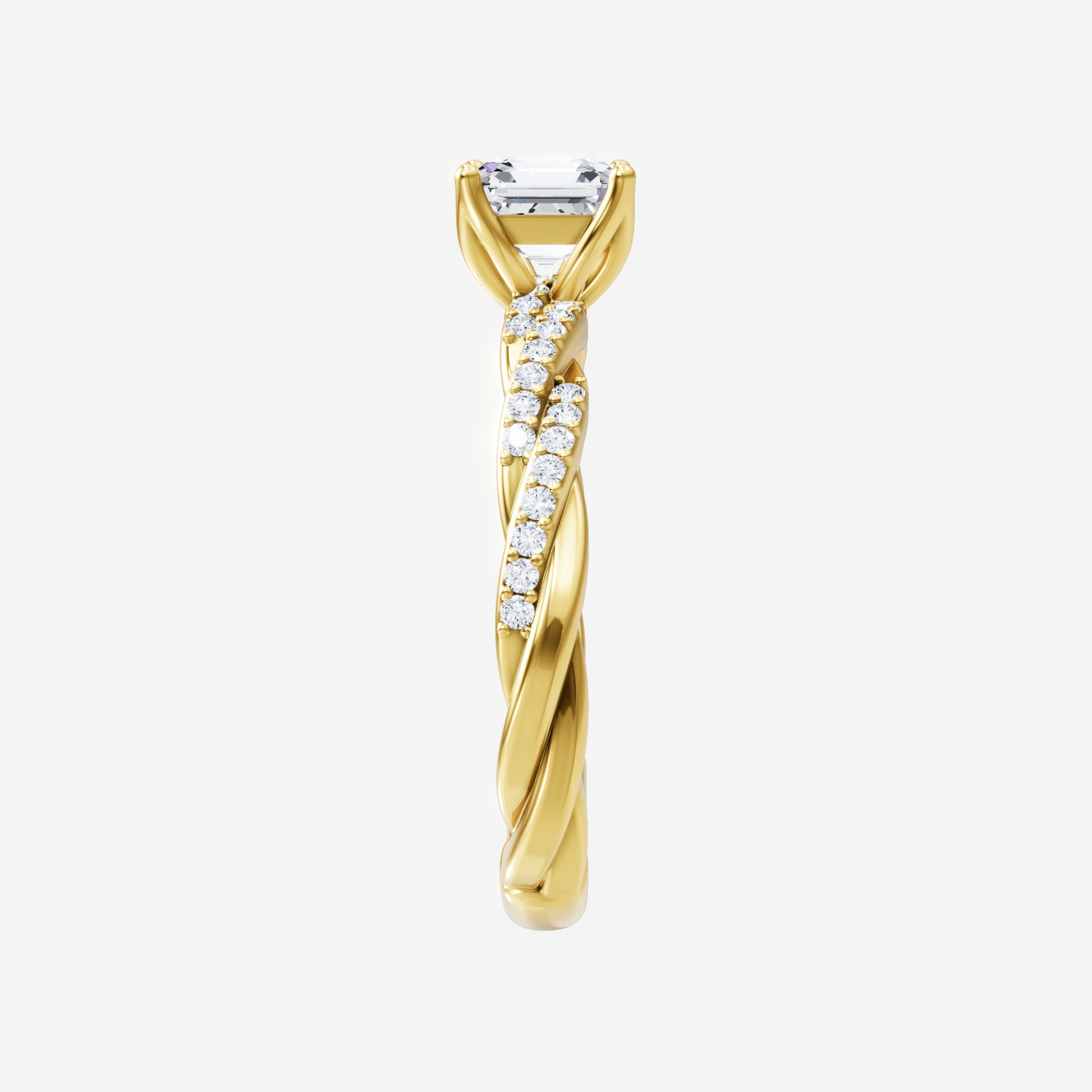 Anillo Asscher de doble halo