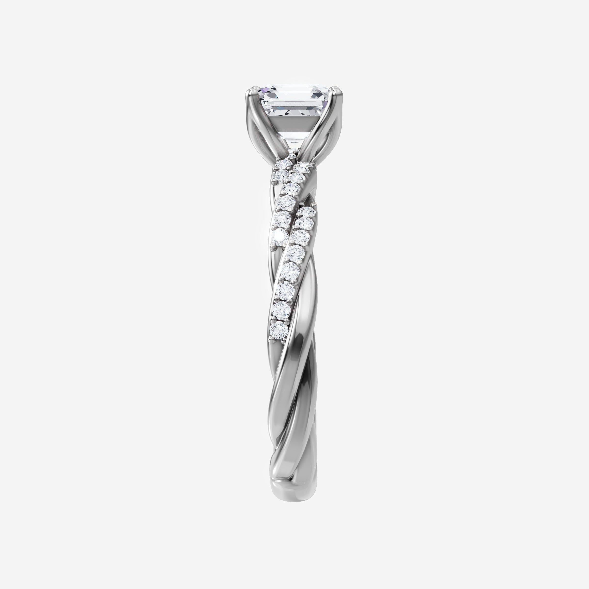 Anillo Asscher de doble halo