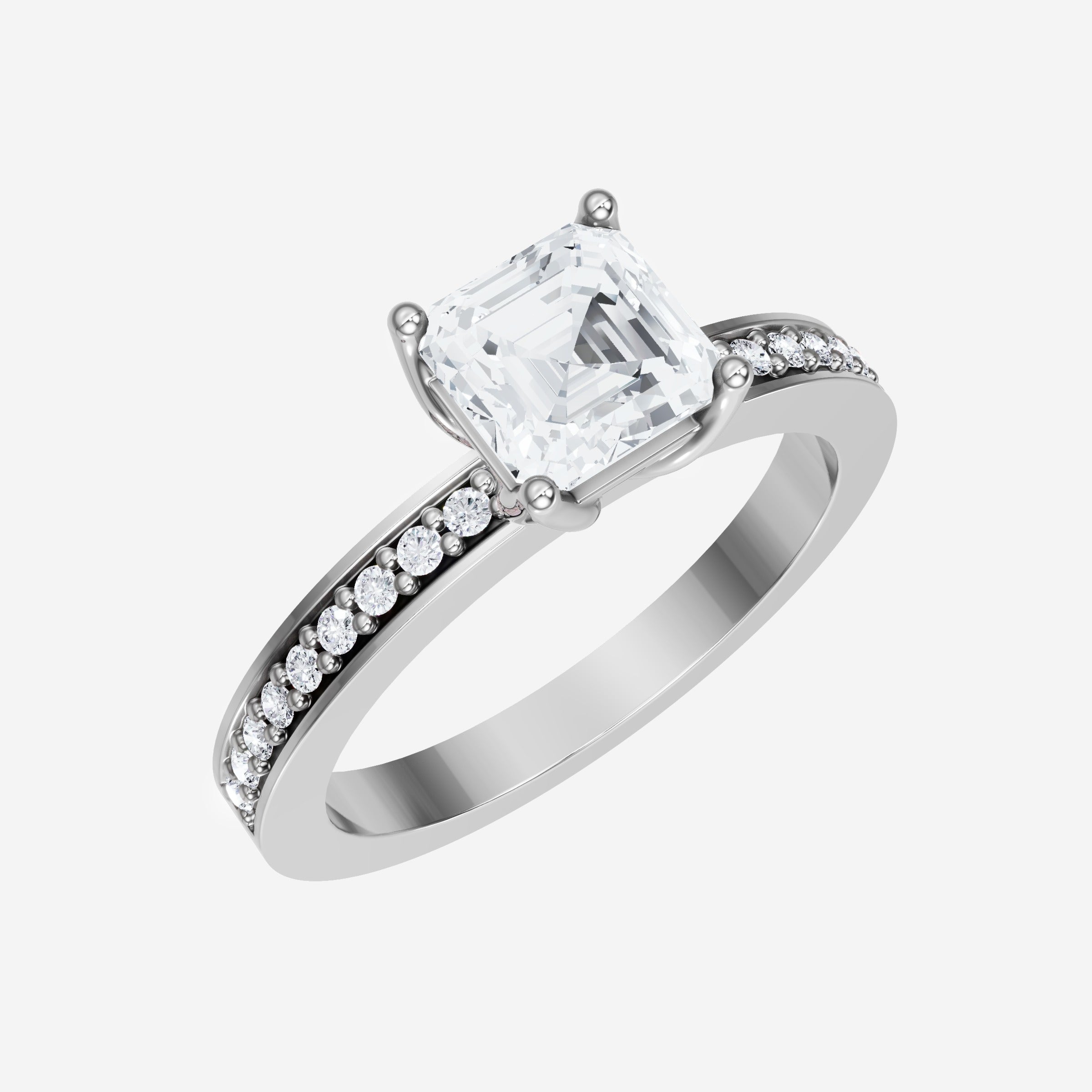 Asscher Double Halo Ring