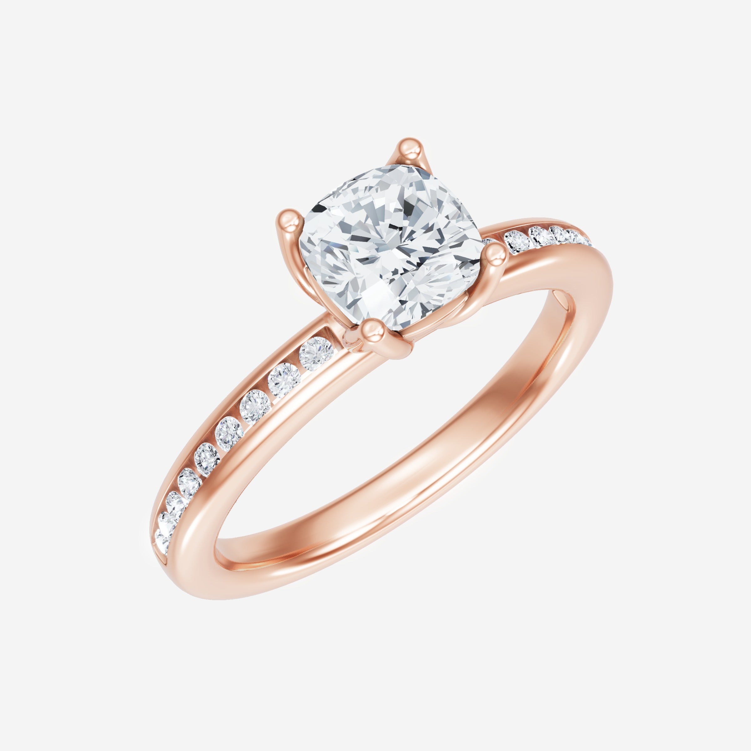 Cushion Serene Split Halo Ring