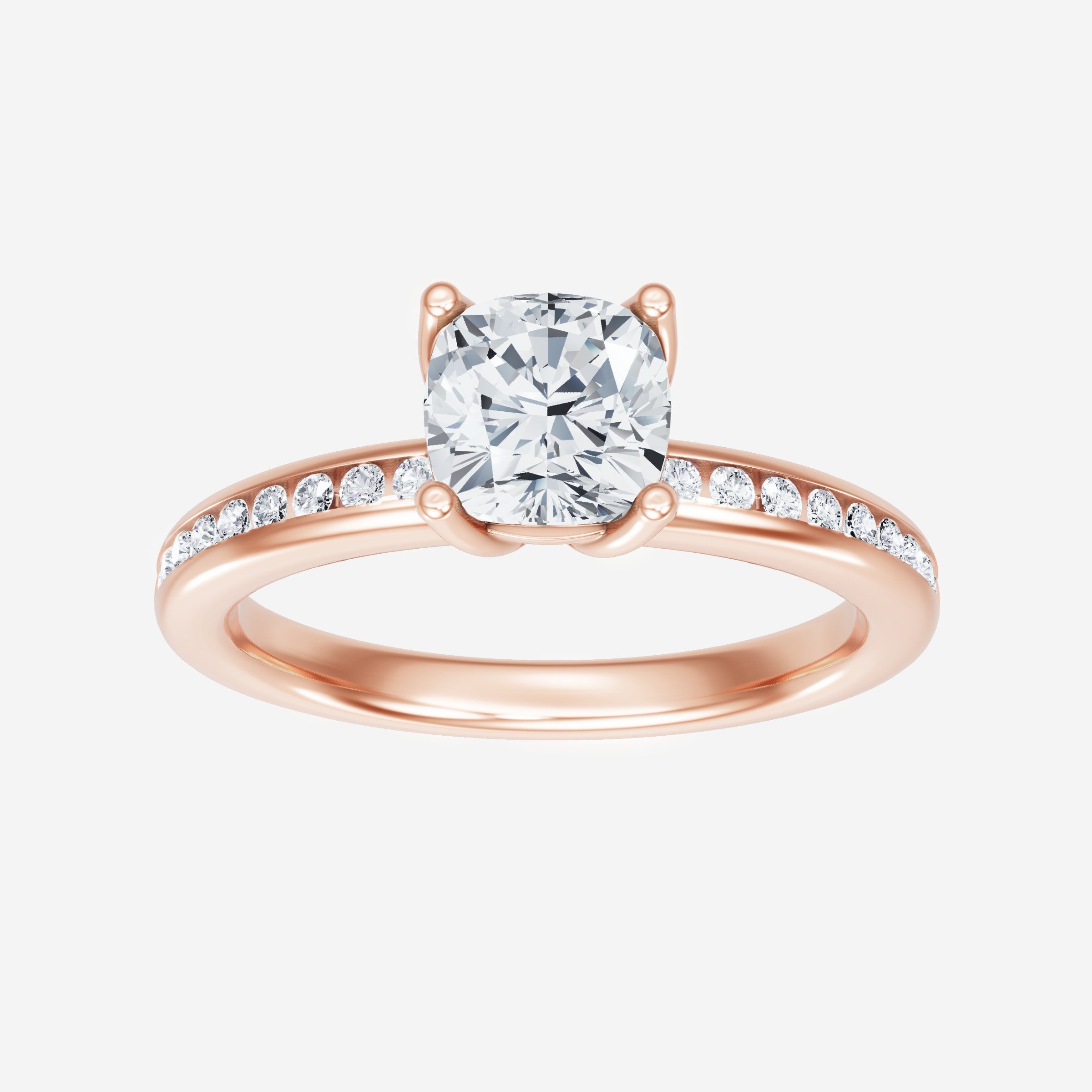 Cushion Serene Split Halo Ring