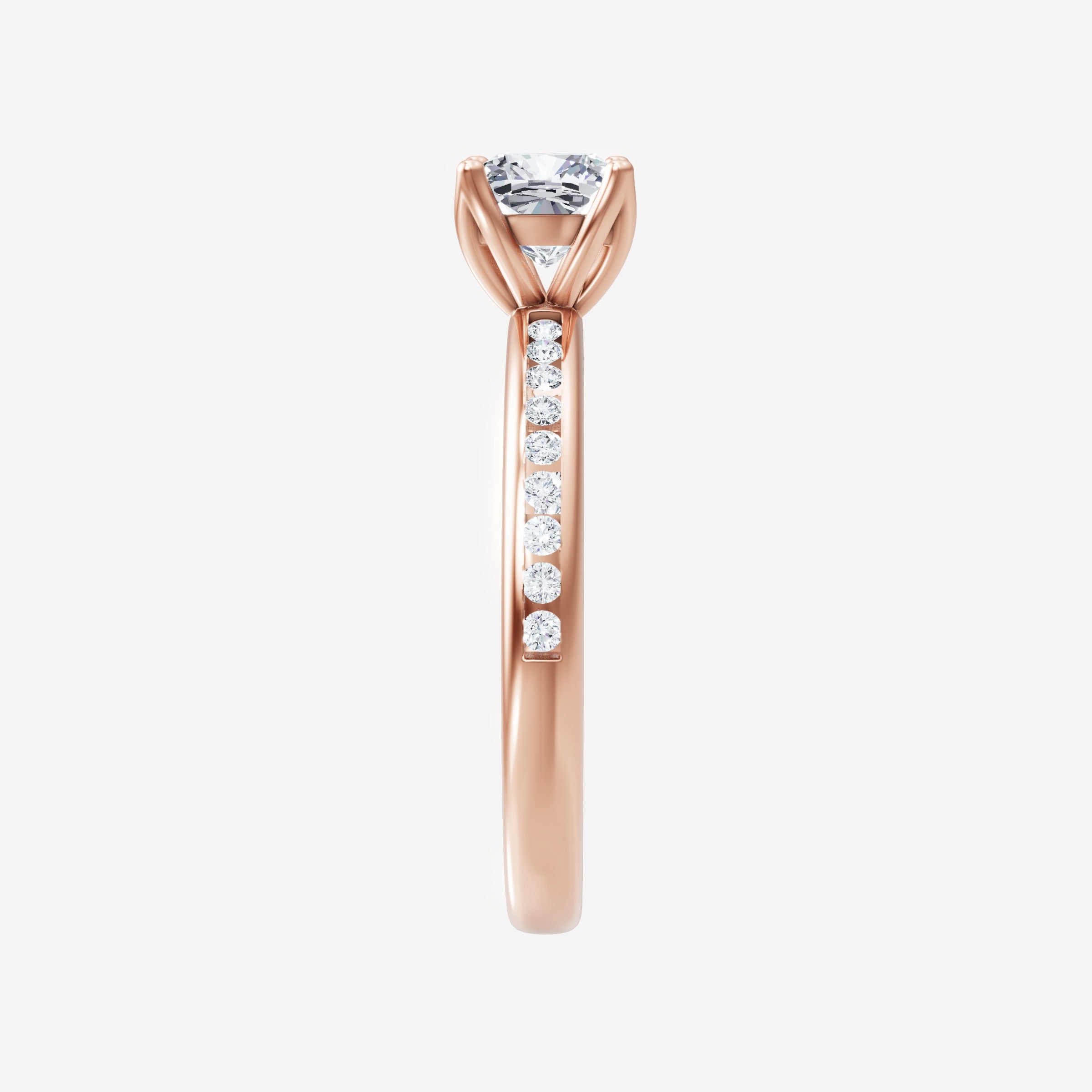 Cushion Serene Split Halo Ring