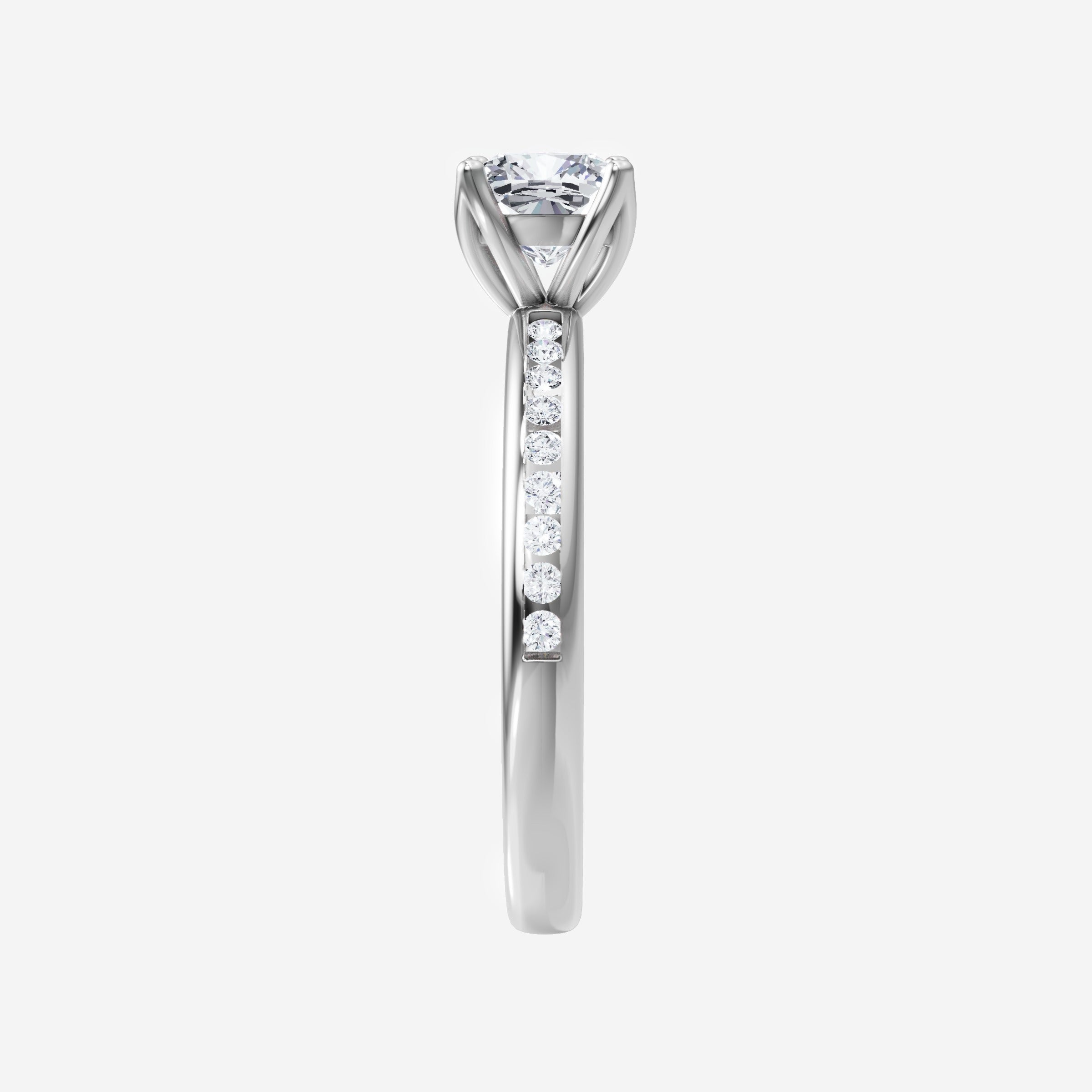 Cushion Serene Split Halo Ring