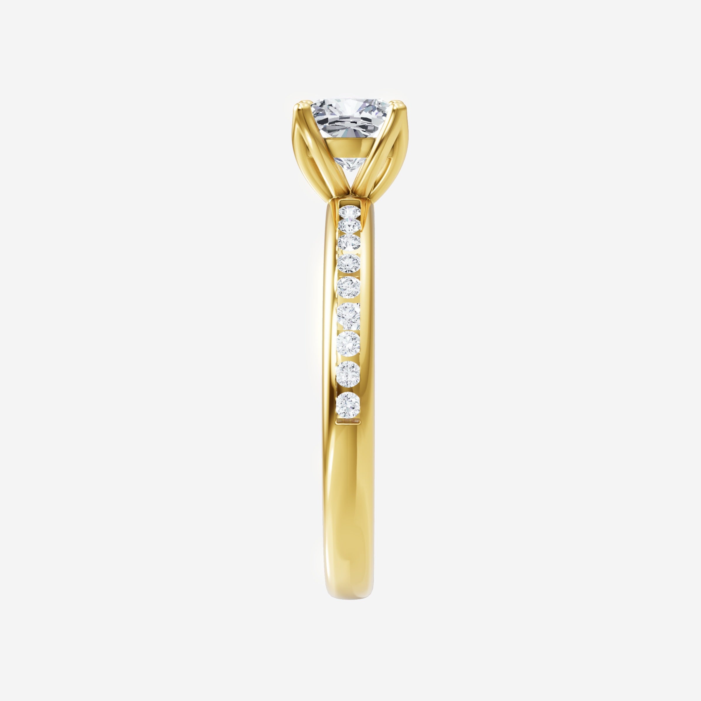Cushion Serene Split Halo Ring