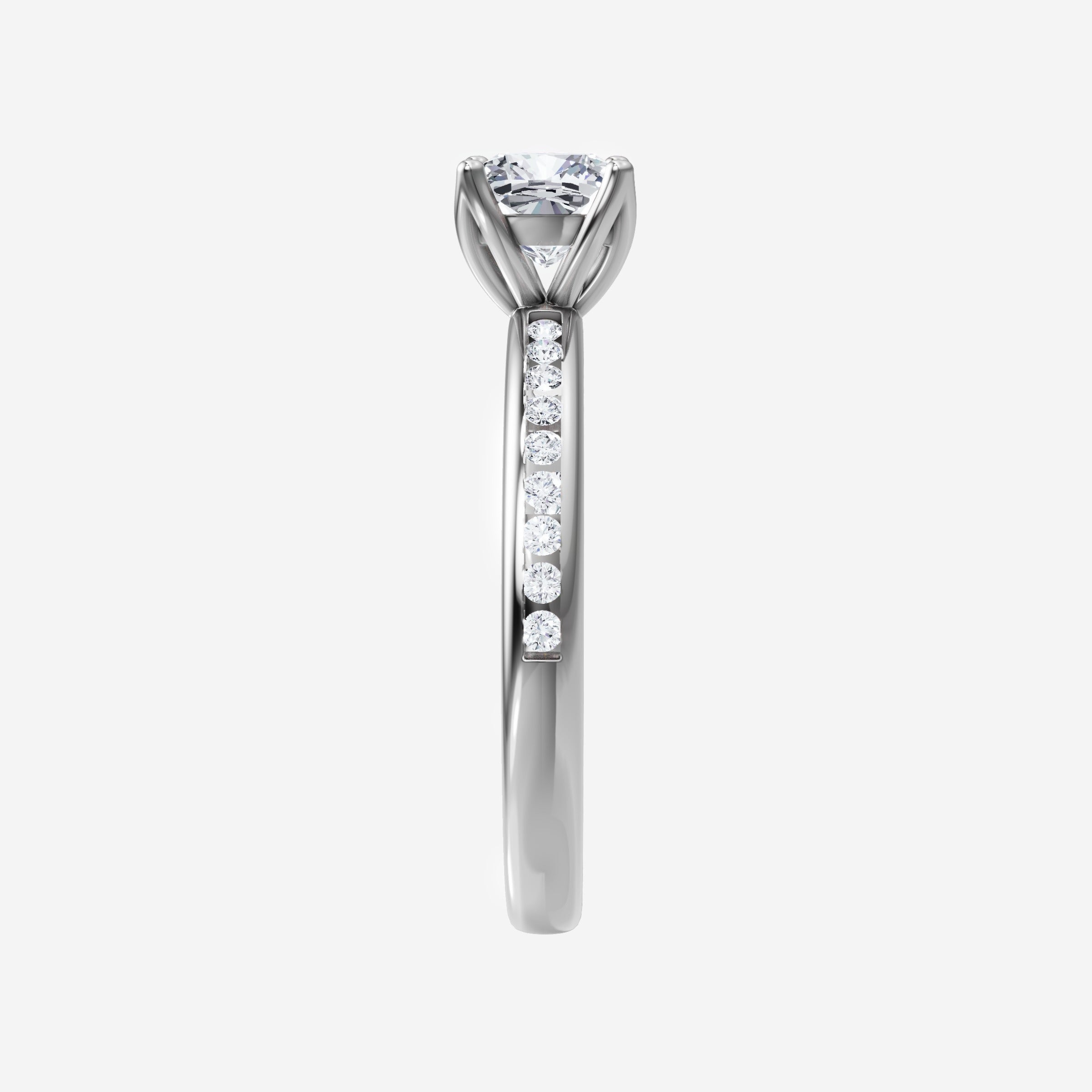 Cushion Serene Split Halo Ring